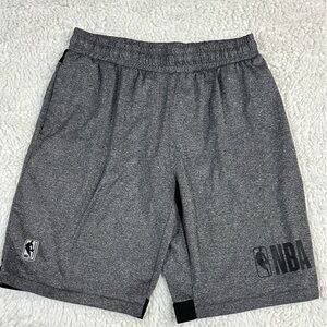 NBA Gray Relaxed Fit Shorts with Elastic Waistband